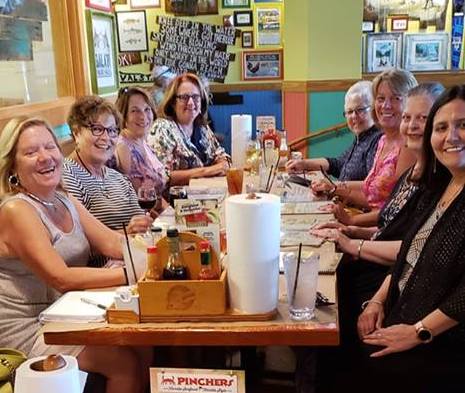 Picture of women at lunch for the Cape Coral Book Club